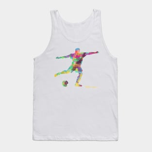 Soccer Player Silhouette Tank Top